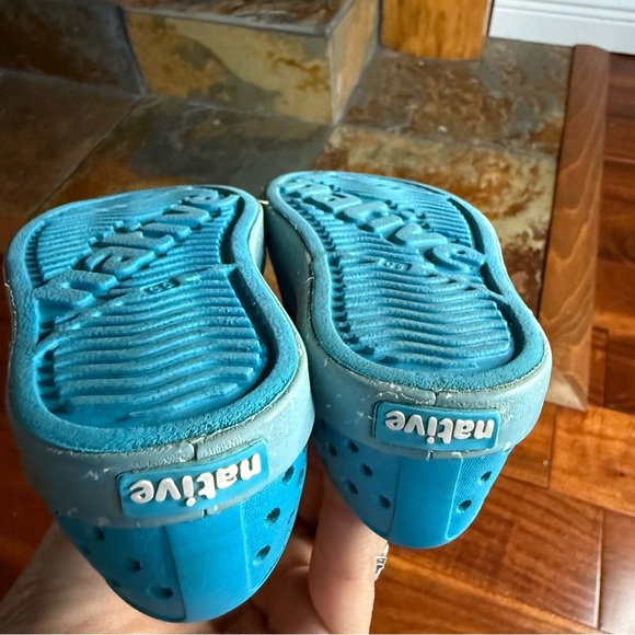 Native Blue Perforated Slip-On Shoes - Picture 7 of 8